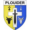 Plouider 29 ville Stickers blason autocollant adhésif