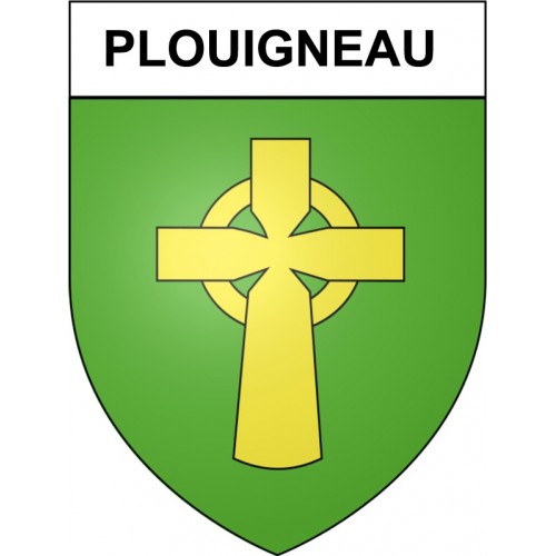 Plouigneau 29 ville Stickers blason autocollant adhésif