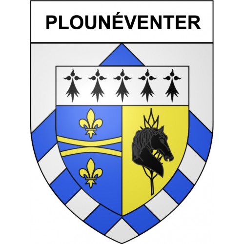 Plounéventer 29 ville Stickers blason autocollant adhésif