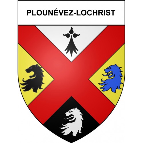 Plounévez-Lochrist 29 ville Stickers blason autocollant adhésif