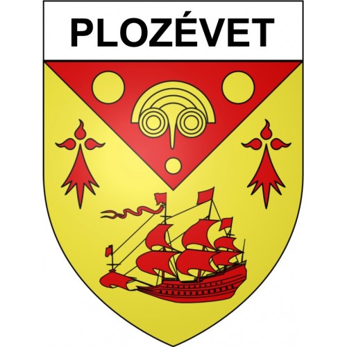 Plozévet  29 ville Stickers blason autocollant adhésif