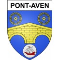 Pegatinas escudo de armas de Pont-Aven adhesivo de la etiqueta engomada