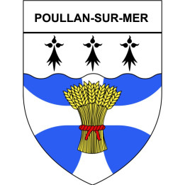 Poullan-sur-Mer 29 ville Stickers blason autocollant adhésif
