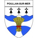 Poullan-sur-Mer 29 ville Stickers blason autocollant adhésif