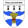 Poullan-sur-Mer 29 ville Stickers blason autocollant adhésif