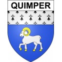 Pegatinas escudo de armas de Quimper adhesivo de la etiqueta engomada