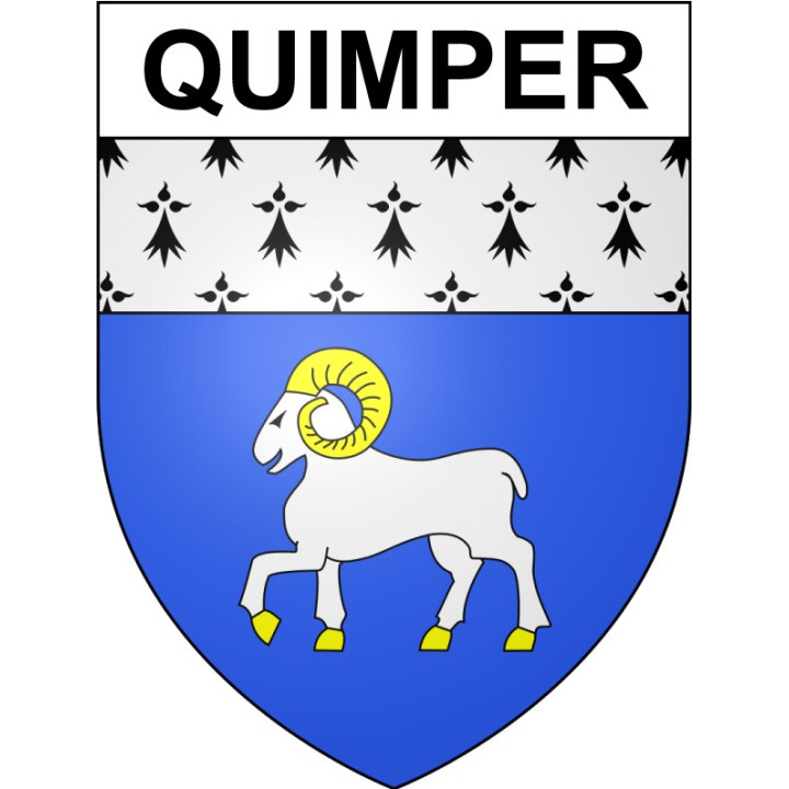 Quimper 29 ville Stickers blason autocollant adhésif