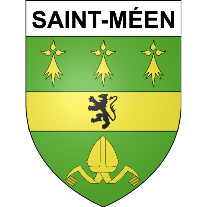 Saint-Méen 29 ville Stickers blason autocollant adhésif