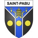 Pegatinas escudo de armas de Saint-Pabu adhesivo de la etiqueta engomada