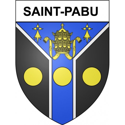 Saint-Pabu 29 ville Stickers blason autocollant adhésif