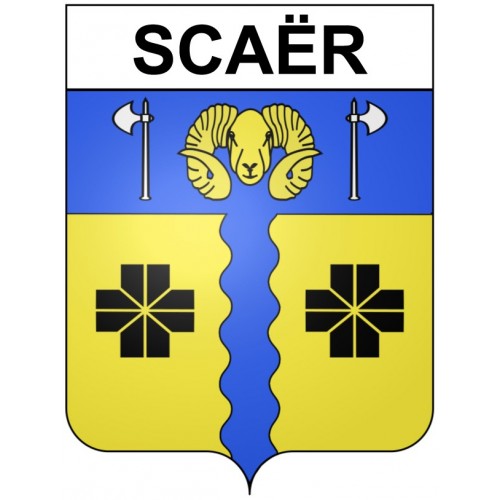 Scaër 29 ville Stickers blason autocollant adhésif