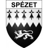 Pegatinas escudo de armas de Bazas adhesivo de la etiqueta engomada