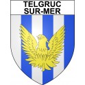 Pegatinas escudo de armas de Telgruc-sur-Mer adhesivo de la etiqueta engomada