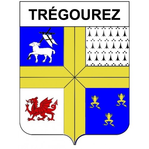 Trégourez 29 ville Stickers blason autocollant adhésif