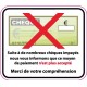 Autocollant chèques refusés sticker adhesif