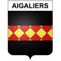 Aigaliers 30 ville Stickers blason autocollant adhésif