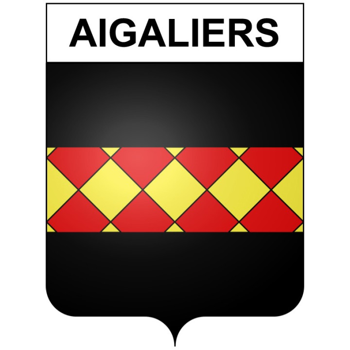 Aigaliers 30 ville Stickers blason autocollant adhésif