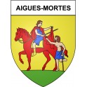 Pegatinas escudo de armas de Aigues-Mortes adhesivo de la etiqueta engomada