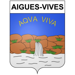 Aigues-Vives 30 ville Stickers blason autocollant adhésif