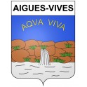 Aigues-Vives 30 ville Stickers blason autocollant adhésif