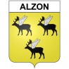 Pegatinas escudo de armas de Bazas adhesivo de la etiqueta engomada