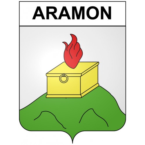 Aramon 30 ville Stickers blason autocollant adhésif