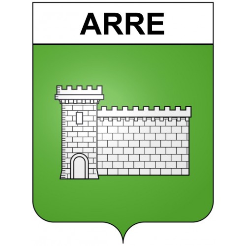 Pegatinas escudo de armas de Bazas adhesivo de la etiqueta engomada