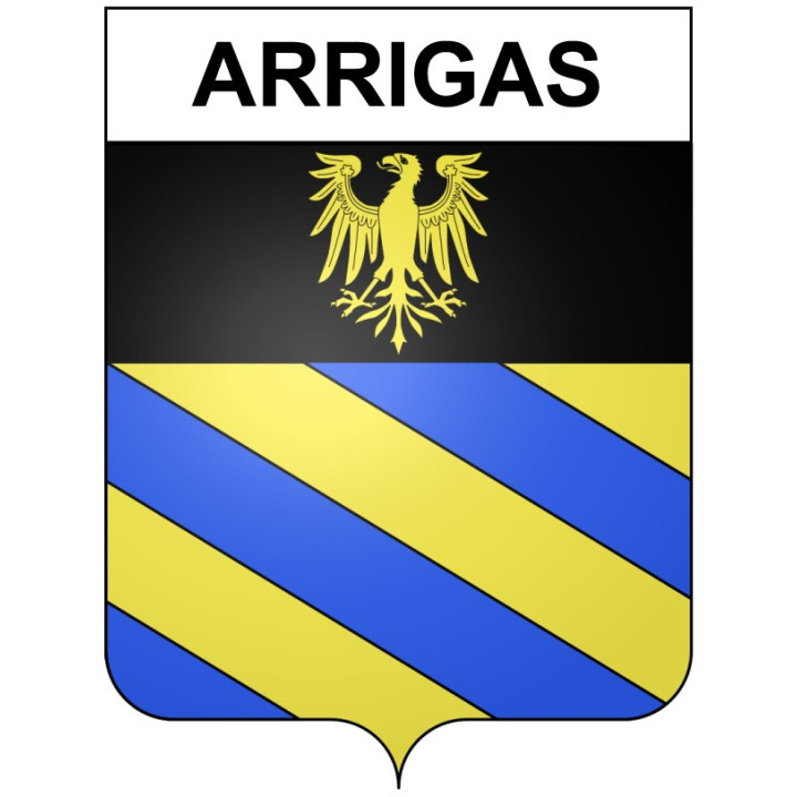 Pegatinas escudo de armas de Bazas adhesivo de la etiqueta engomada