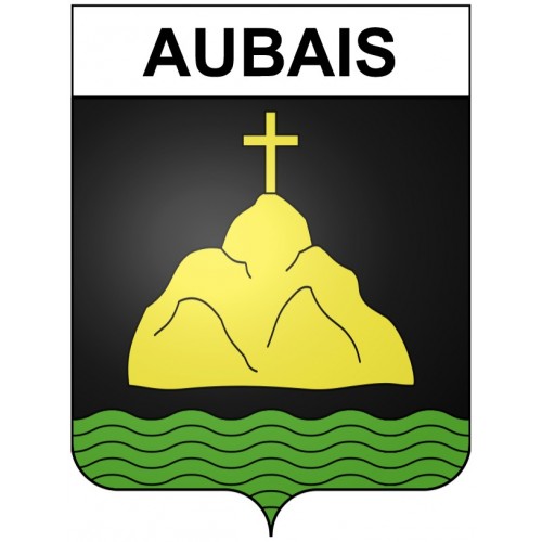 Aubais 30 ville Stickers blason autocollant adhésif