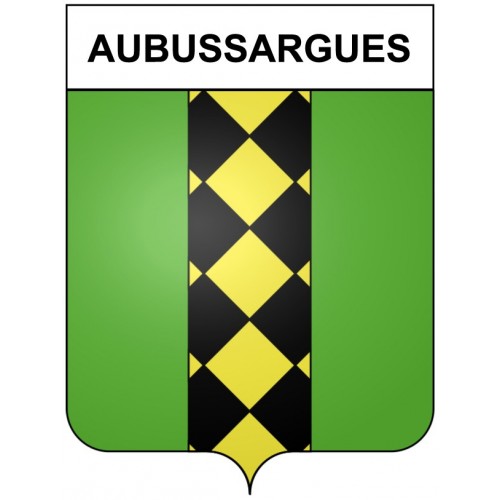 Aubussargues 30 ville Stickers blason autocollant adhésif