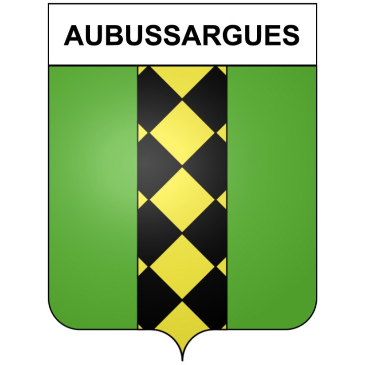 Aubussargues 30 ville Stickers blason autocollant adhésif