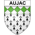 Aujac 30 ville Stickers blason autocollant adhésif