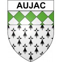 Aujac 30 ville Stickers blason autocollant adhésif