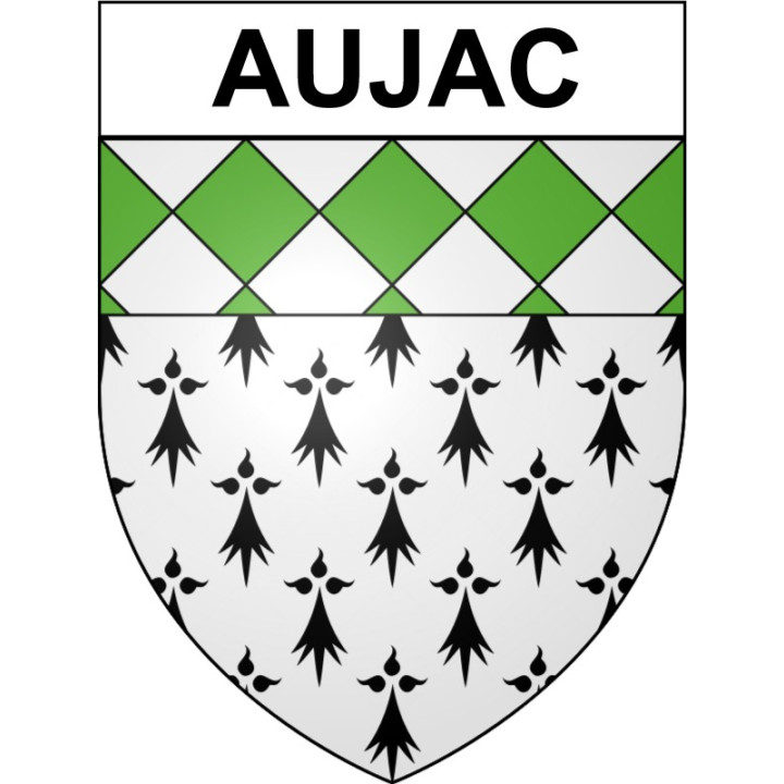 Aujac 30 ville Stickers blason autocollant adhésif
