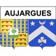Aujargues 30 ville Stickers blason autocollant adhésif