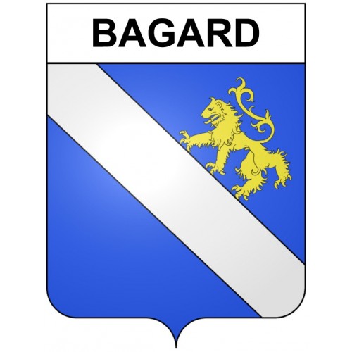 Pegatinas escudo de armas de Bazas adhesivo de la etiqueta engomada