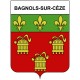 Bagnols-sur-Cèze 30 ville Stickers blason autocollant adhésif