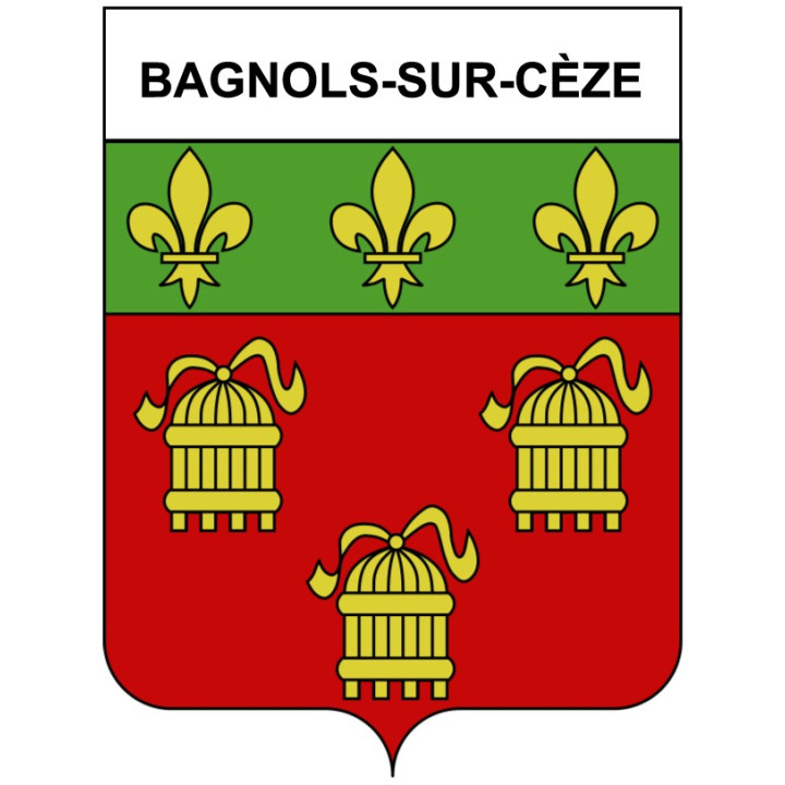 Bagnols-sur-Cèze 30 ville Stickers blason autocollant adhésif
