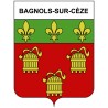 Bagnols-sur-Cèze 30 ville Stickers blason autocollant adhésif