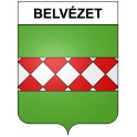Belvézet 30 ville Stickers blason autocollant adhésif