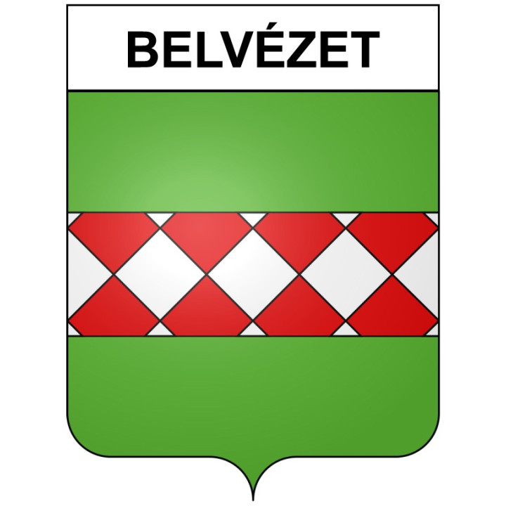 Belvézet 30 ville Stickers blason autocollant adhésif