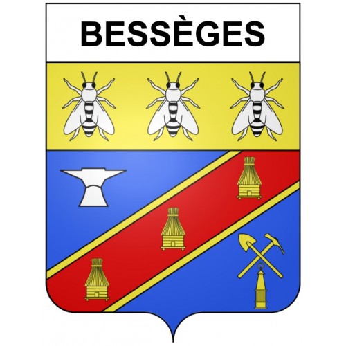 Bessèges 30 ville Stickers blason autocollant adhésif