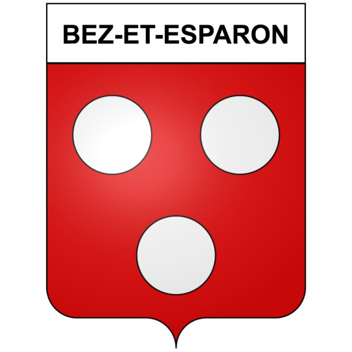 Pegatinas escudo de armas de Bazas adhesivo de la etiqueta engomada