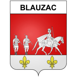 Pegatinas escudo de armas de Bazas adhesivo de la etiqueta engomada