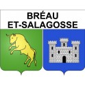 Bréau-et-Salagosse 30 ville Stickers blason autocollant adhésif