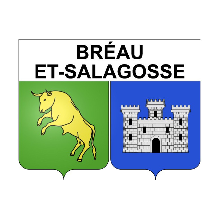 Bréau-et-Salagosse 30 ville Stickers blason autocollant adhésif