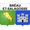 Bréau-et-Salagosse 30 ville Stickers blason autocollant adhésif