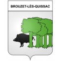 Brouzet-lès-Quissac 30 ville Stickers blason autocollant adhésif