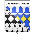 Cannes-et-Clairan 30 ville Stickers blason autocollant adhésif