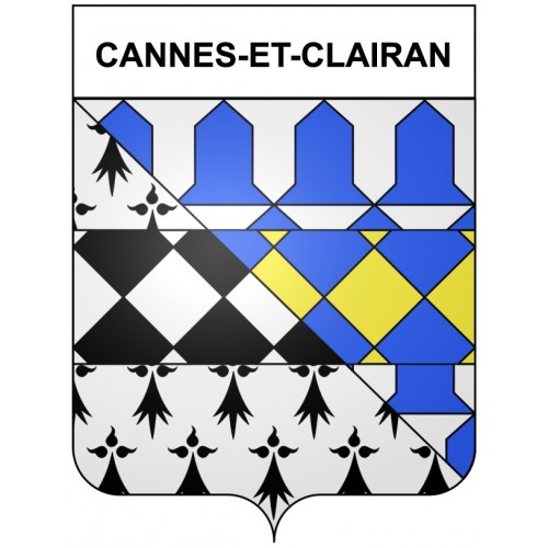 Cannes-et-Clairan 30 ville Stickers blason autocollant adhésif